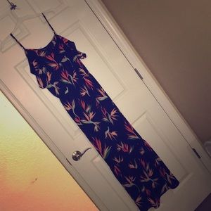 Black and multi colored maxi dress